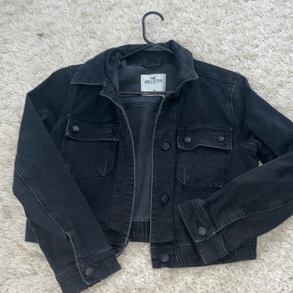Black denim jacket